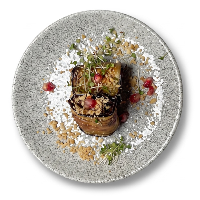 Badridjani Nigvsit (2 pcs) — eggplant rolls with walnut