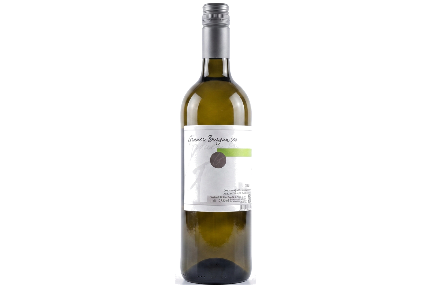 Grauer Burgunder QW white wine bottle