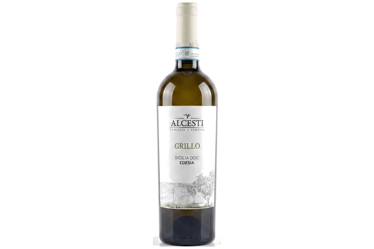 Grillo Alcesti white wine bottle