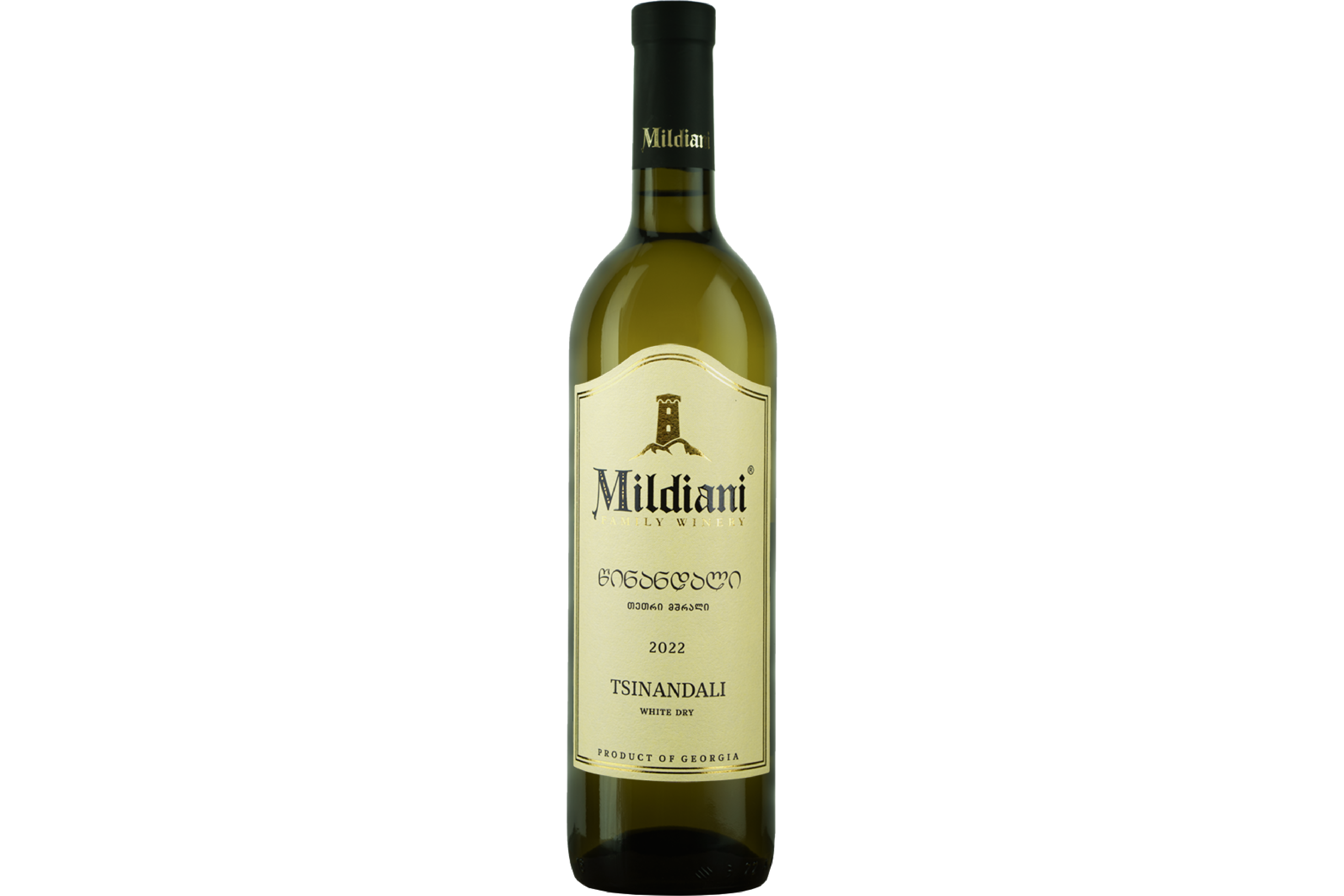 Tsinandali white wine bottle